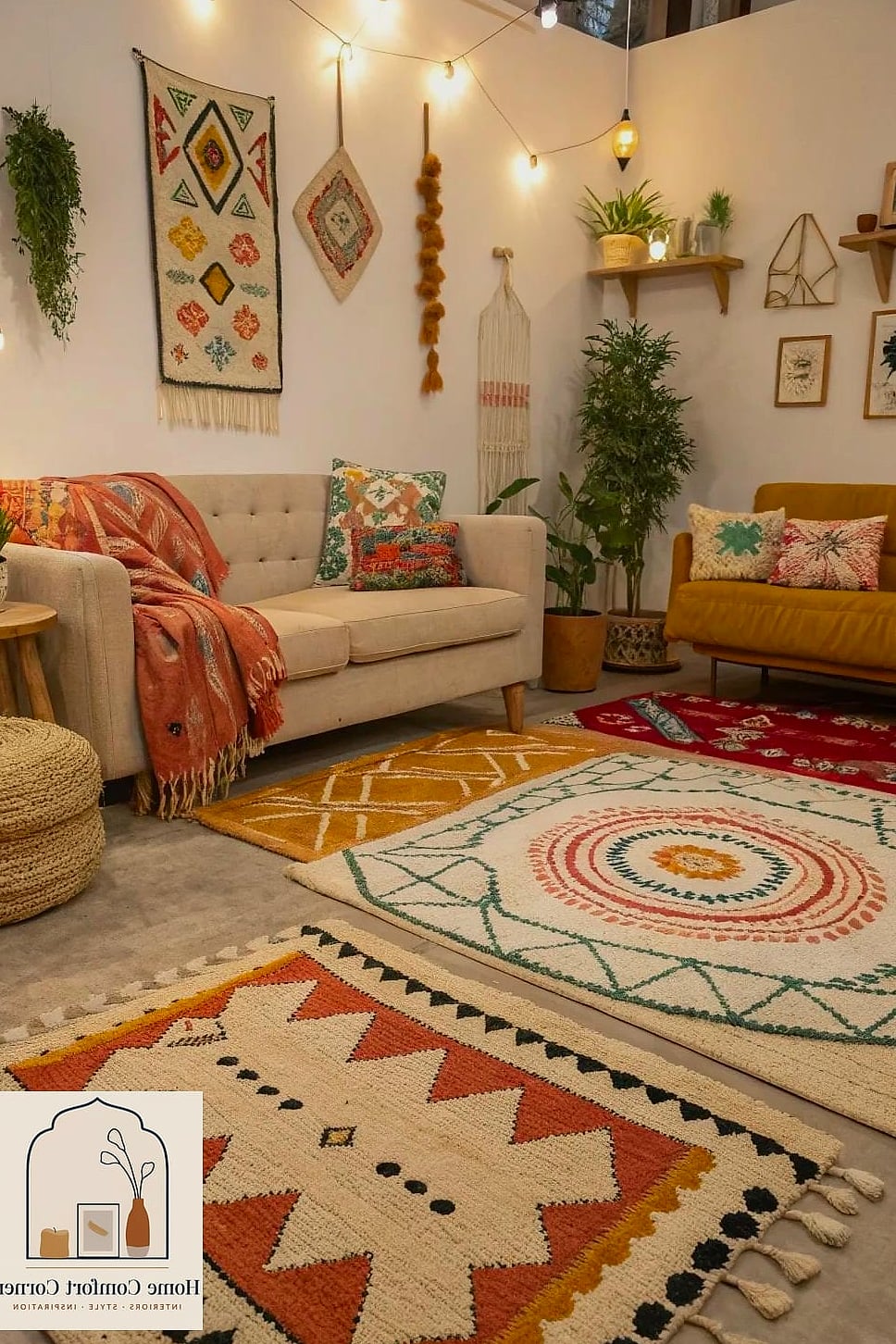 Rug Layering for Warmth and Definition