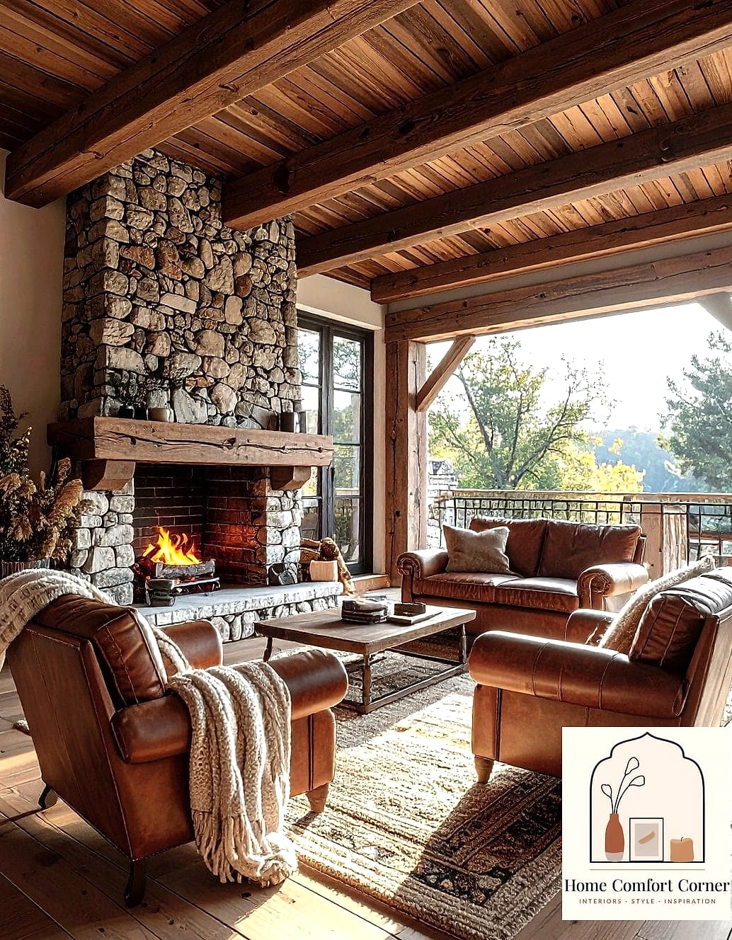 Rustic Terrace with Reclaimed Wood Details
