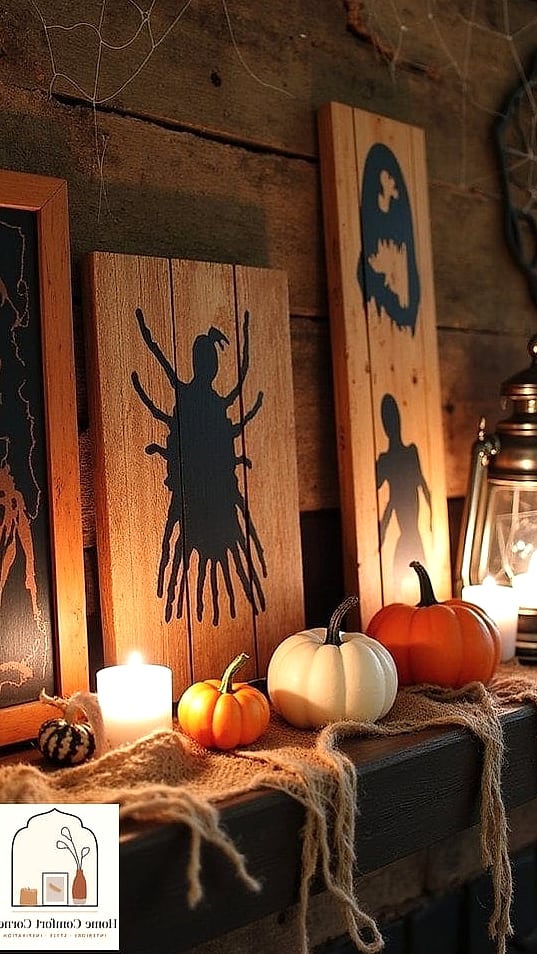 Rustic Wooden Halloween Signs