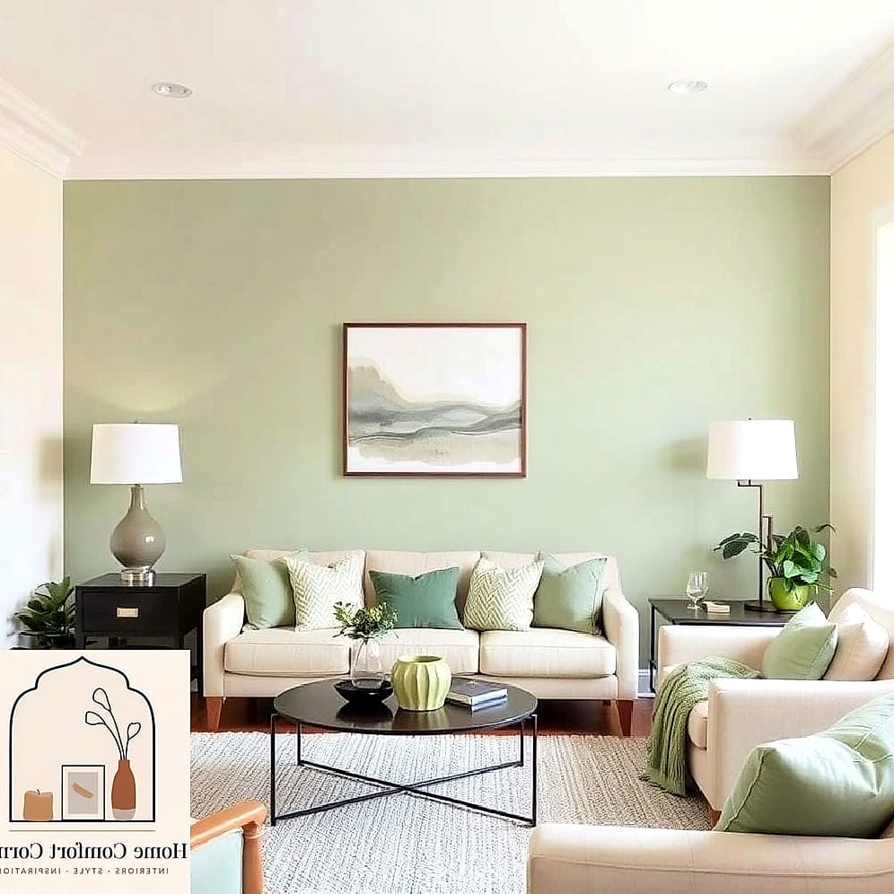Sage and Cream Primary Bedroom