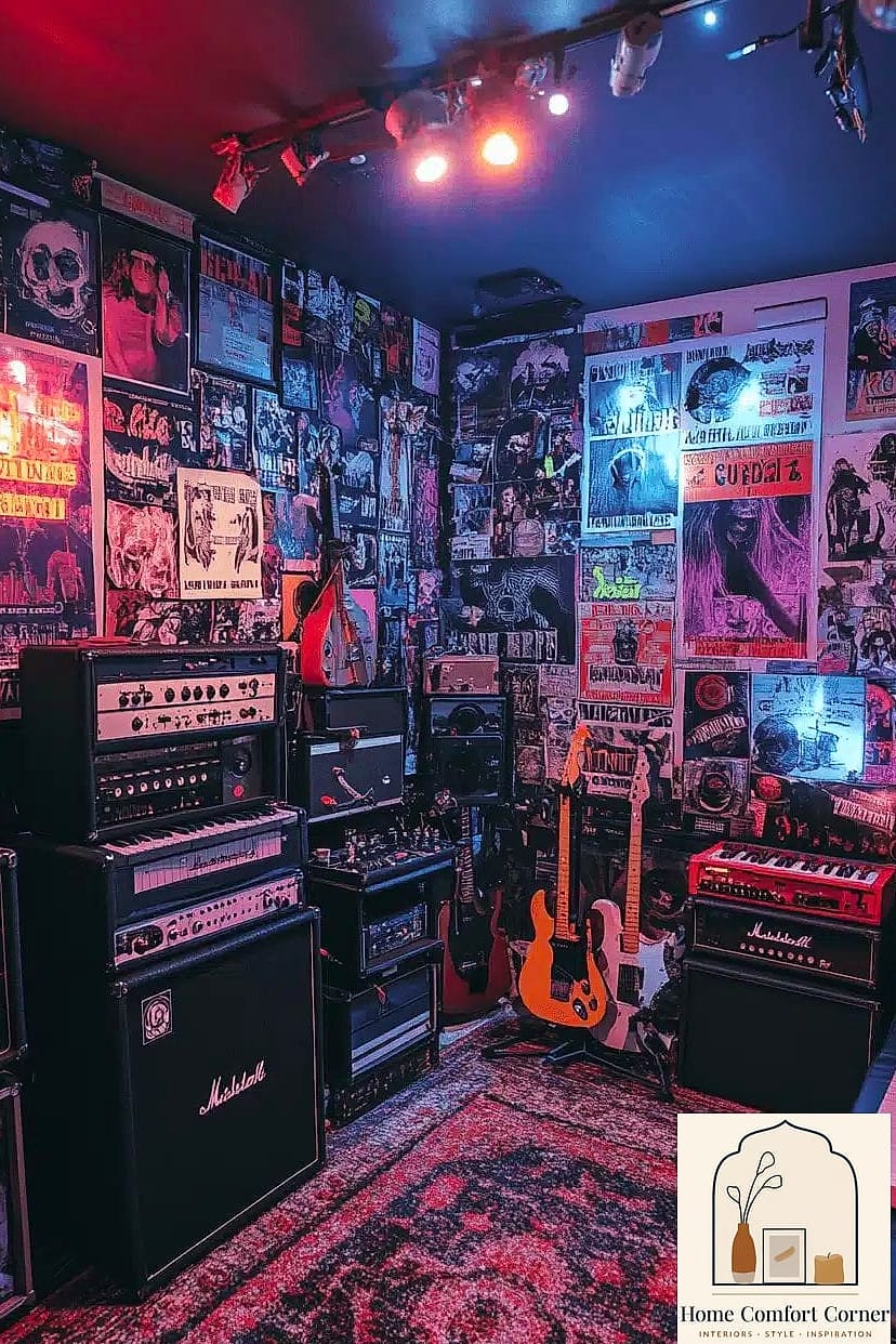 Secondhand Band Tees Displayed as Art
