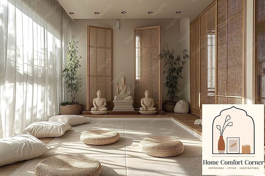 21 Meditation Room Decor Concepts That Are Actually Achievable on a Budget 2 A Simple Floor Cushion Setup