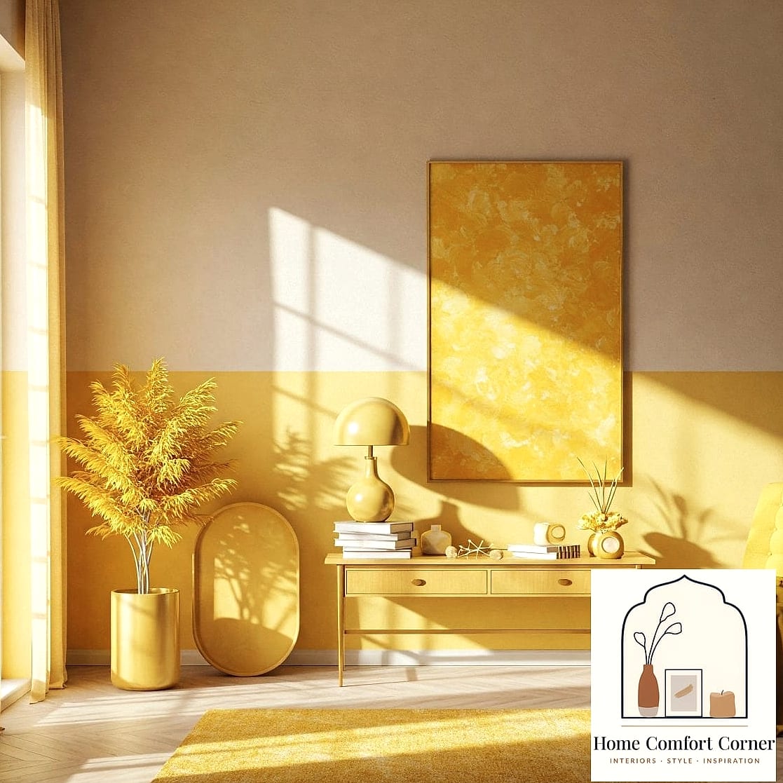 13 Yellow Room Decor Ideas That Are Both Stylish and Practical 3 A Single Yellow Accent Wall
