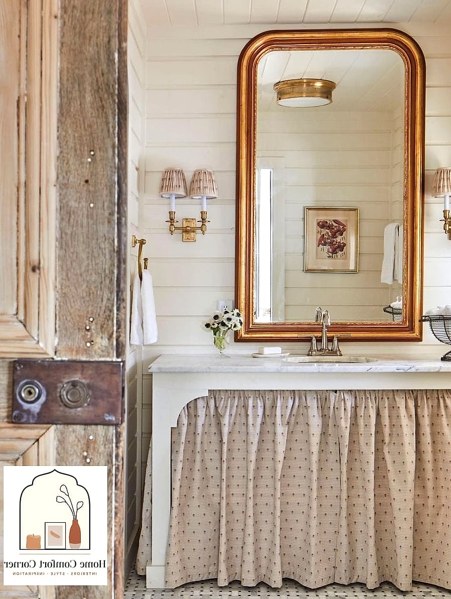A Skirted Sink in the Bathroom or Kitchen