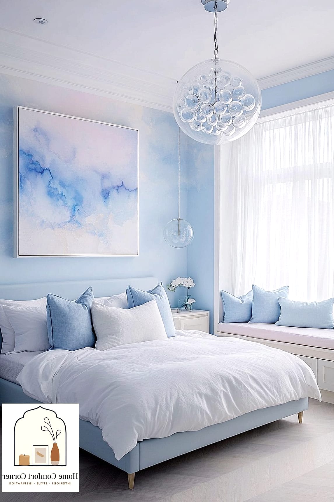 Soft Blue Ceiling in a Sunroom