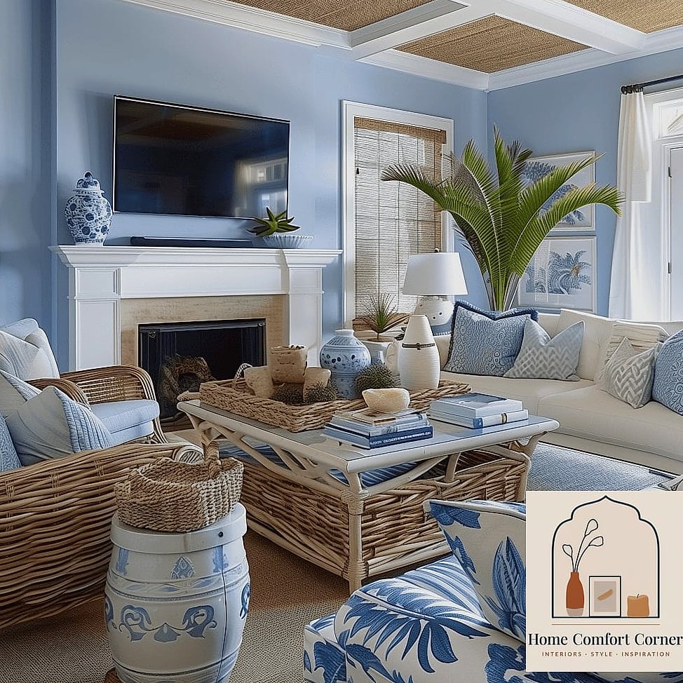 Soft Blue and White Layered Palettes