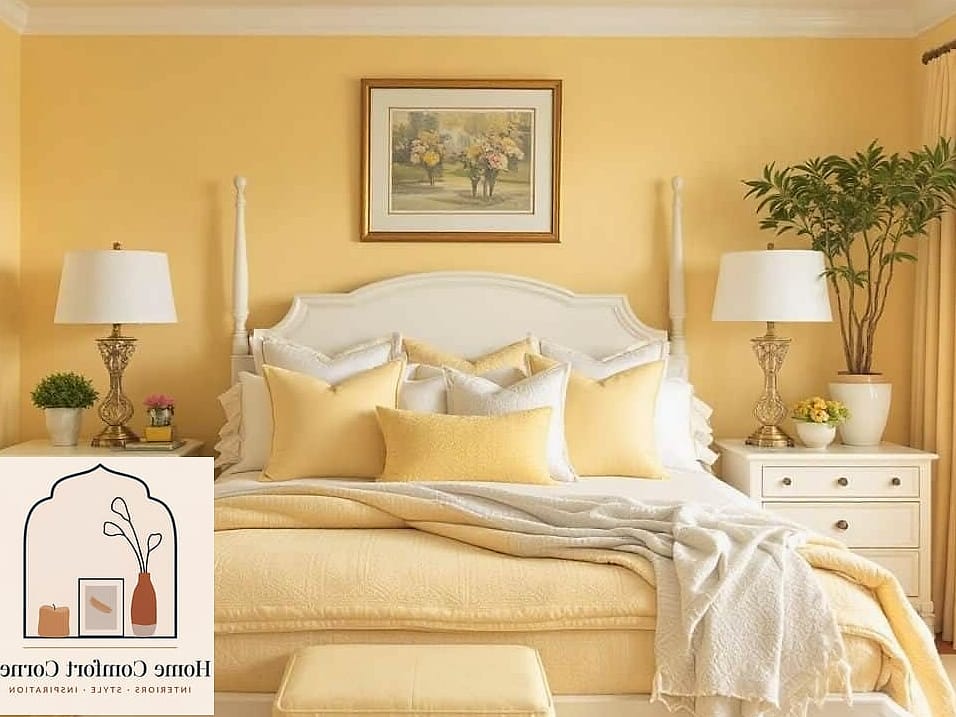 13 Yellow Room Decor Ideas That Are Both Stylish and Practical 2 Soft Butter Yellow Walls for a Cozy Glow