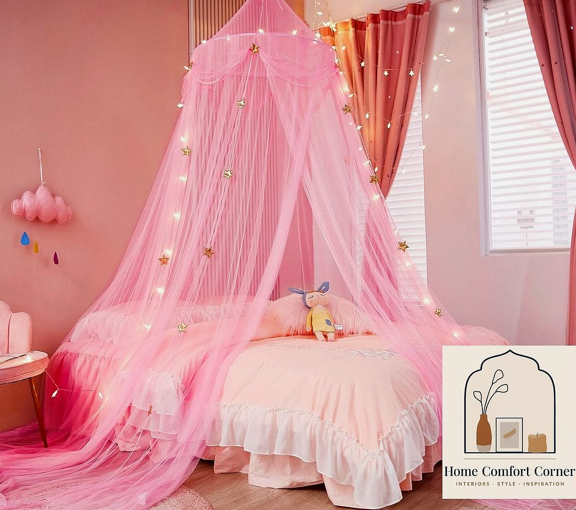 Soft Canopy Bed with Sheer Draping