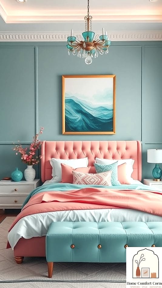 Soft Coral Accent Wallpaper