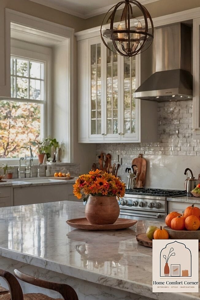 Sparse Kitchen Island to Autumn Gathering Spot