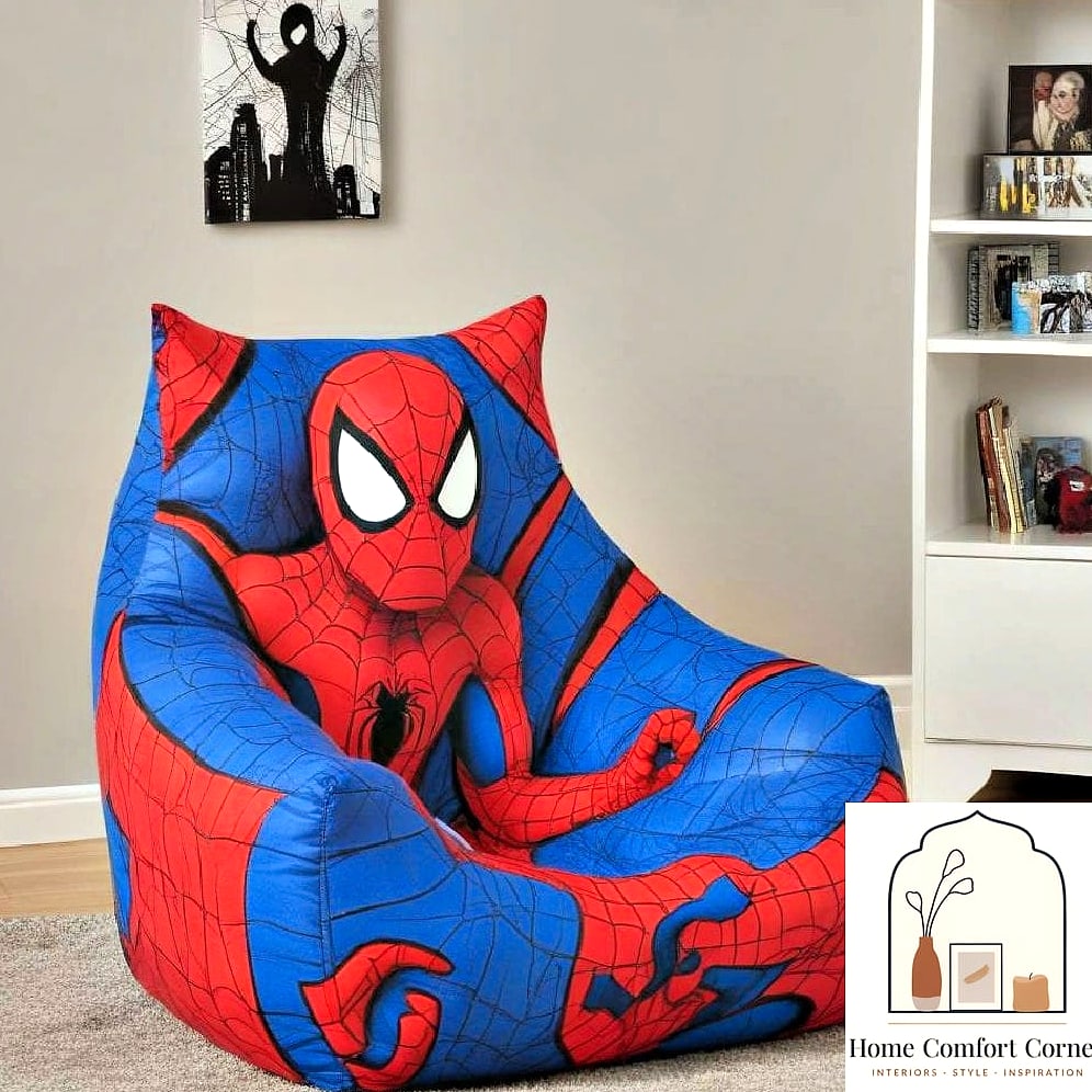 A Spiderman Bean Bag or Floor Cushion Zone