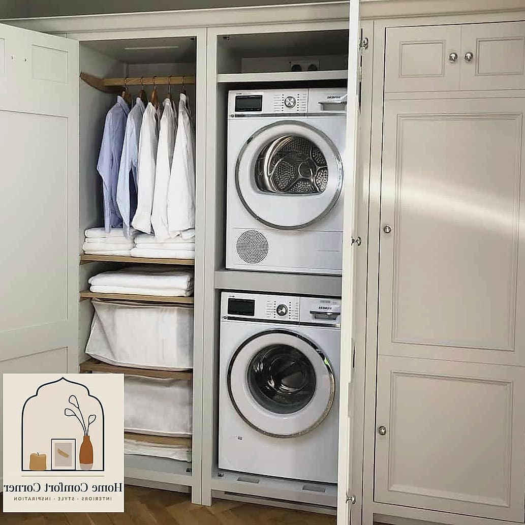 Stacked Washer and Dryer Setup