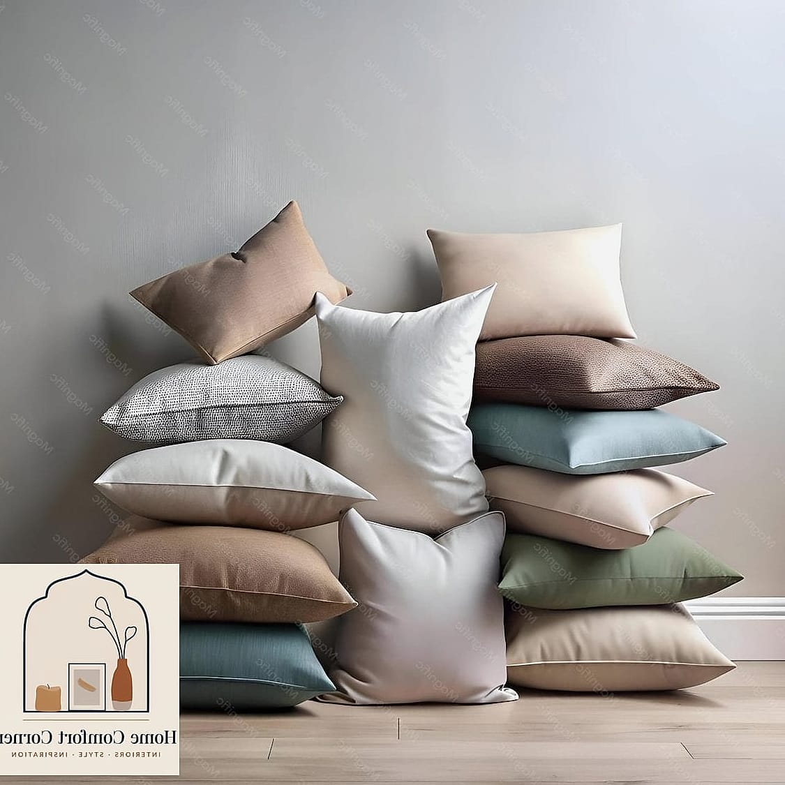 Stack Pillows in Varying Textures, Not Just Colors