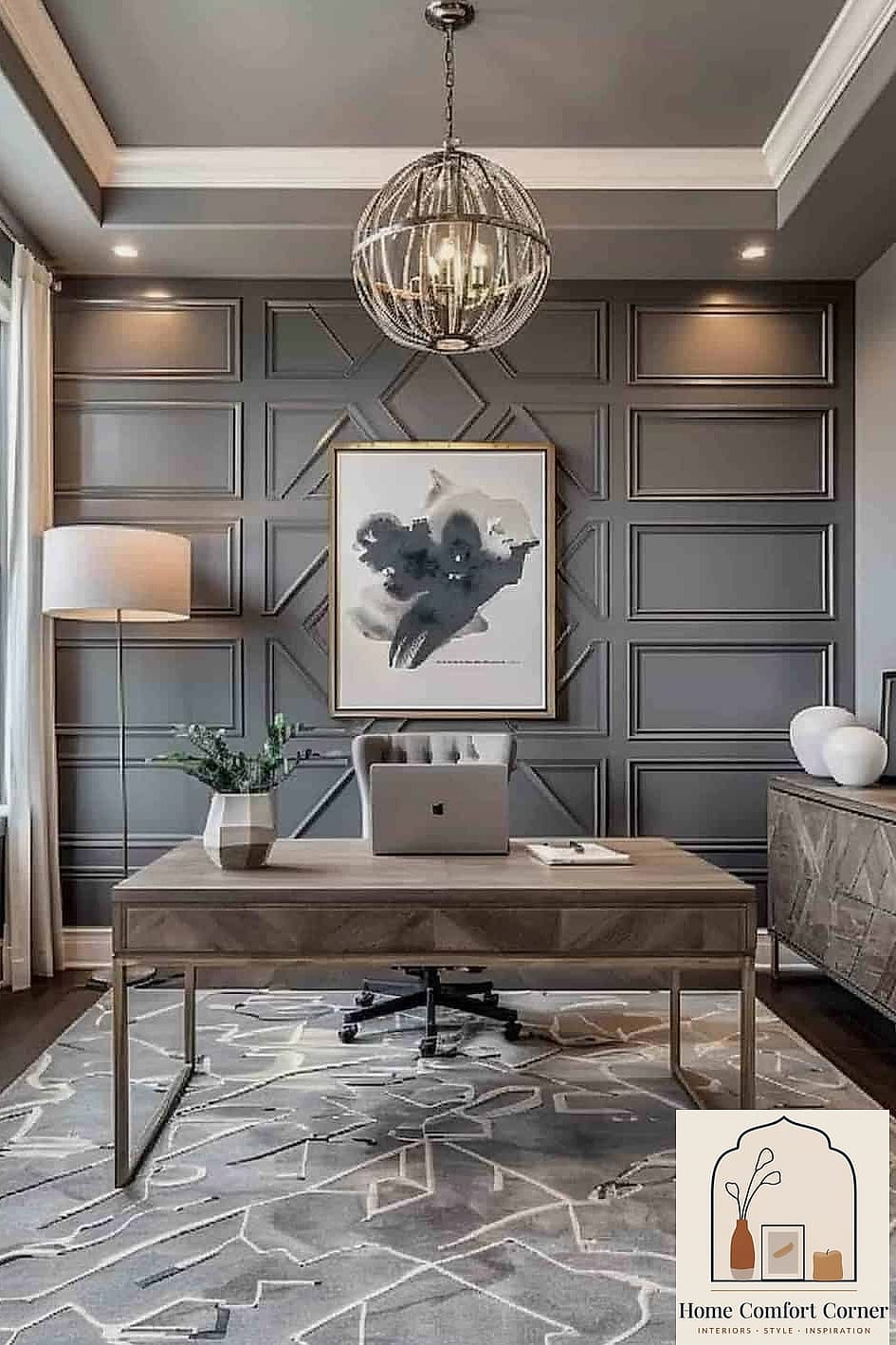 A Statement Accent Wall Behind Your Desk