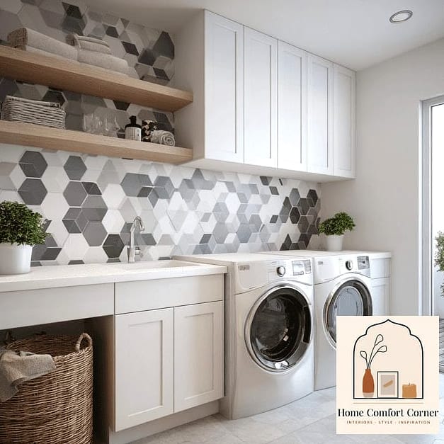 12 Laundry Room Decor Photos That Will Inspire Your Next Project 8 A Statement Backsplash