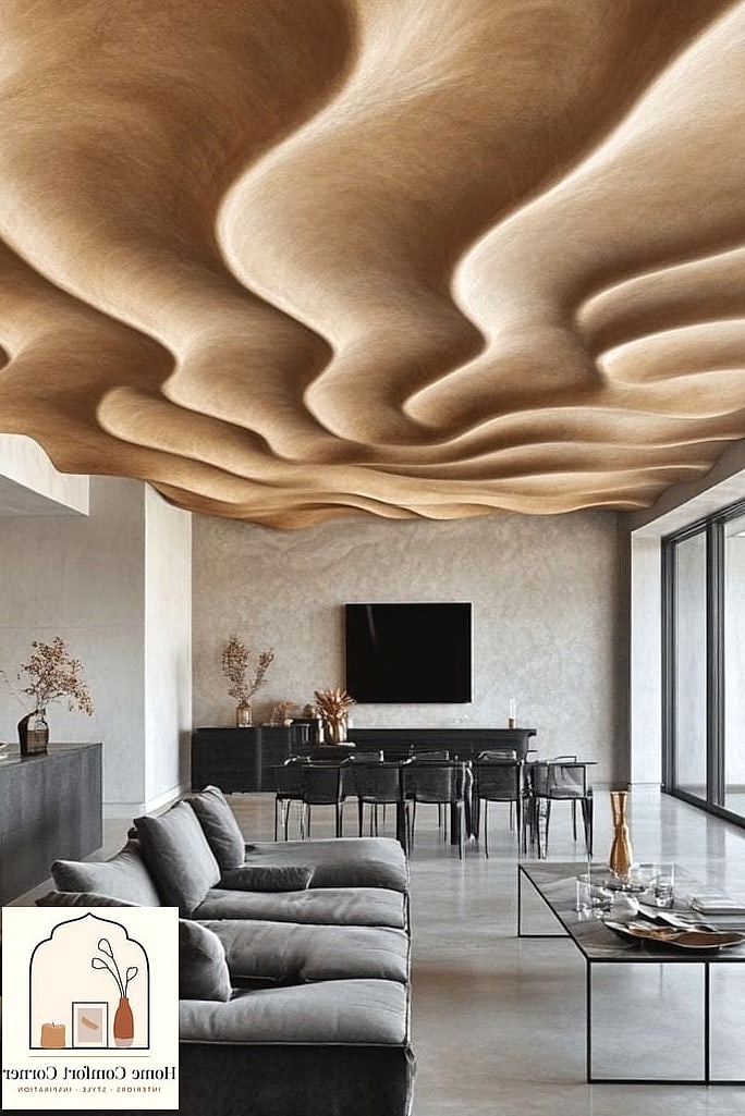 A Statement Ceiling That Steals the Show
