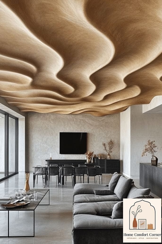 Statement Ceiling Medallion Without a Chandelier