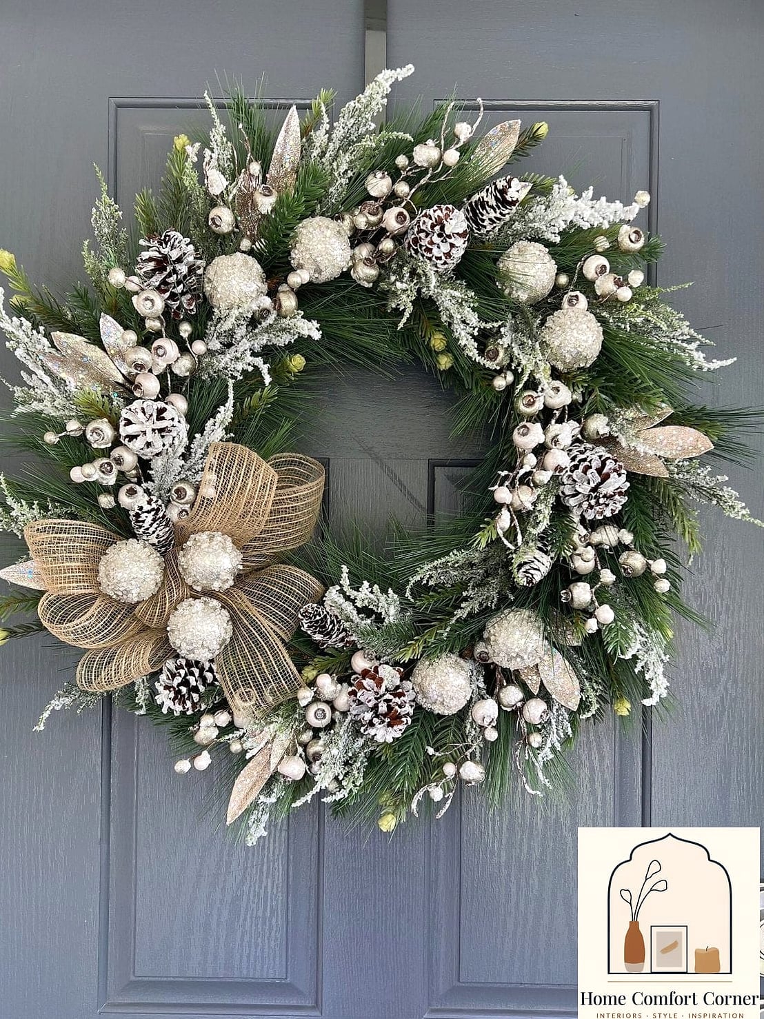 22 Stunning Christmas Room Decor Ideas Ideas for Every Budget 9 A Statement Christmas Wreath Indoors