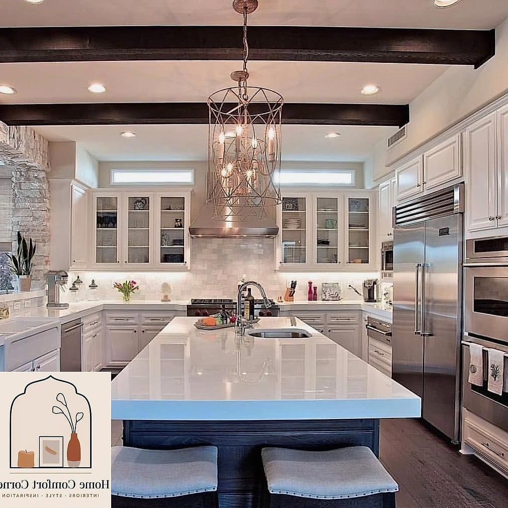 A Statement Kitchen Island in a Bold Color