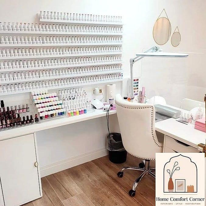 15 Nail Room Decor Ideas Ideas That Are Both Stylish and Practical 2 A Statement Pegboard Wall for Tool Storage