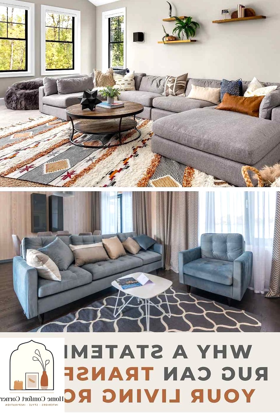 A Statement Rug to Anchor the Room