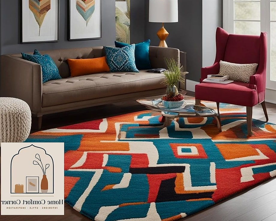 A Statement Rug Anchoring the Room