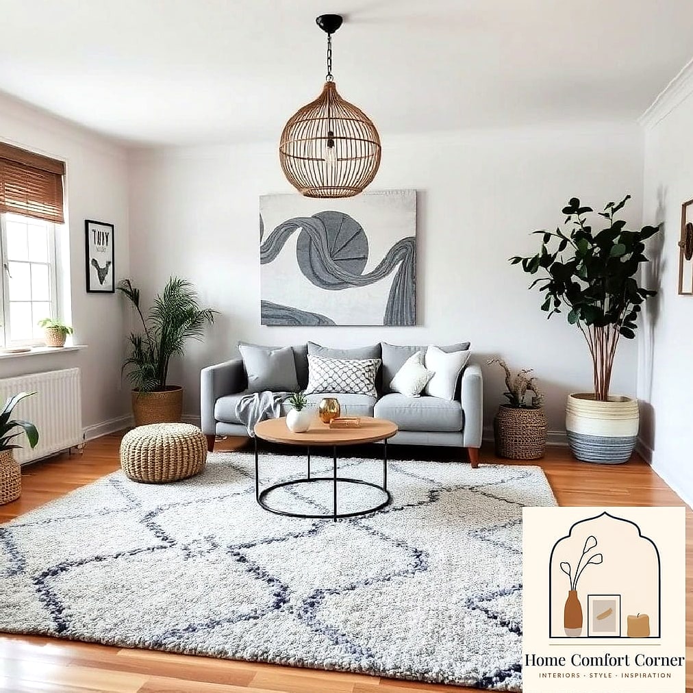 A Statement Rug That Grounds the Whole Space