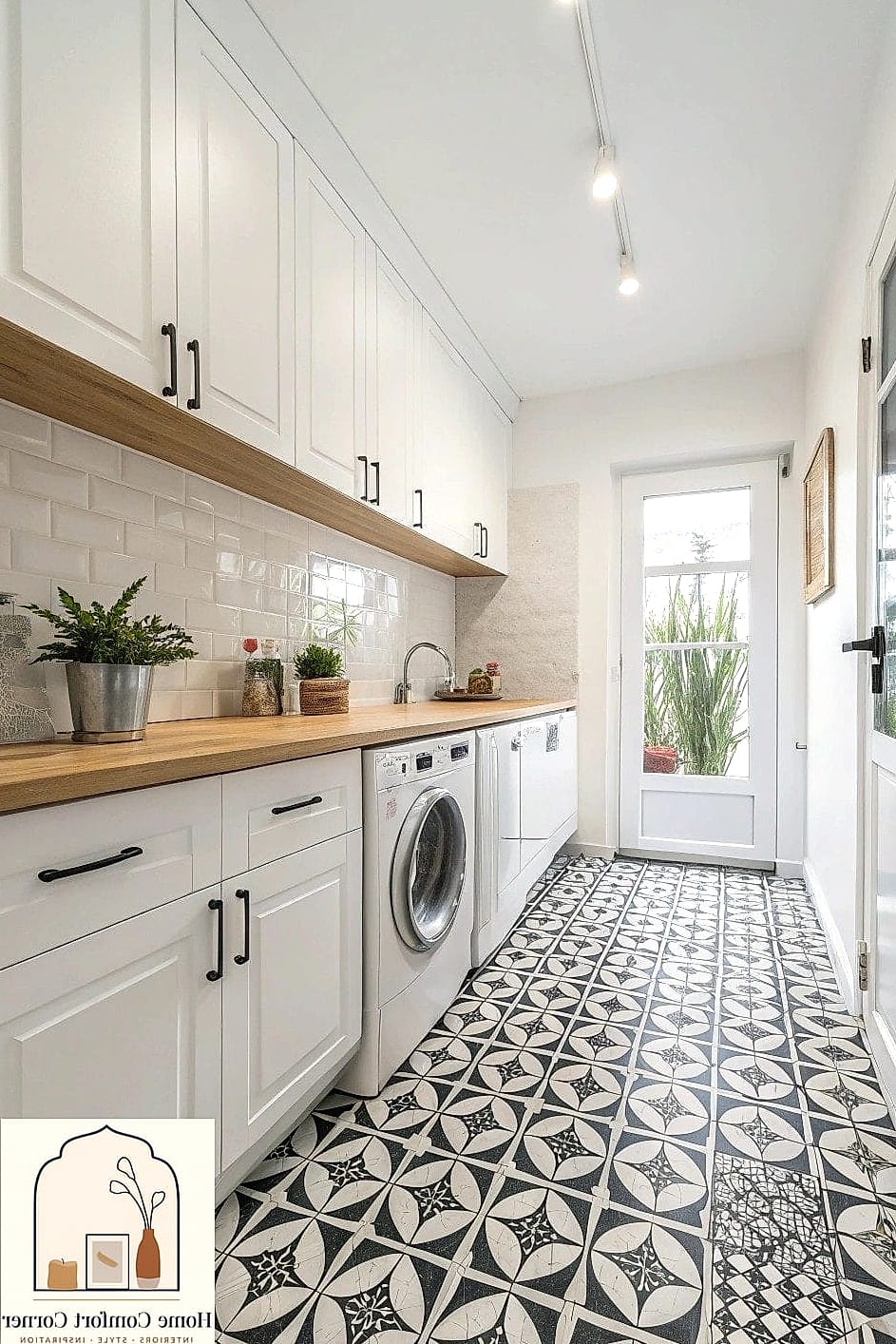 7 Laundry Room Ideas Ideas That Are Both Stylish and Practical 6 A Statement Tile Floor
