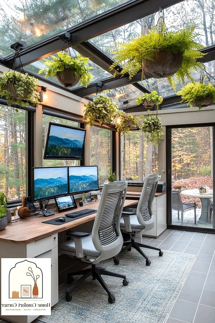Sunroom or Enclosed Porch Office