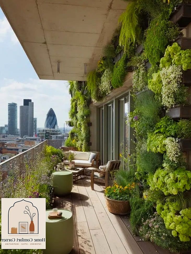 Terrace Garden Room with Vertical Planting