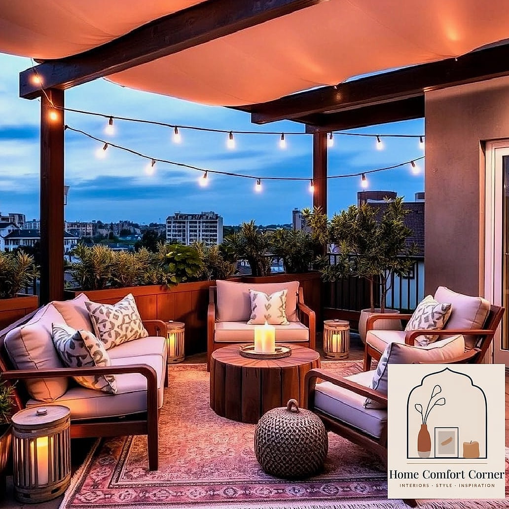 Terrace Retreat with Layered Lighting
