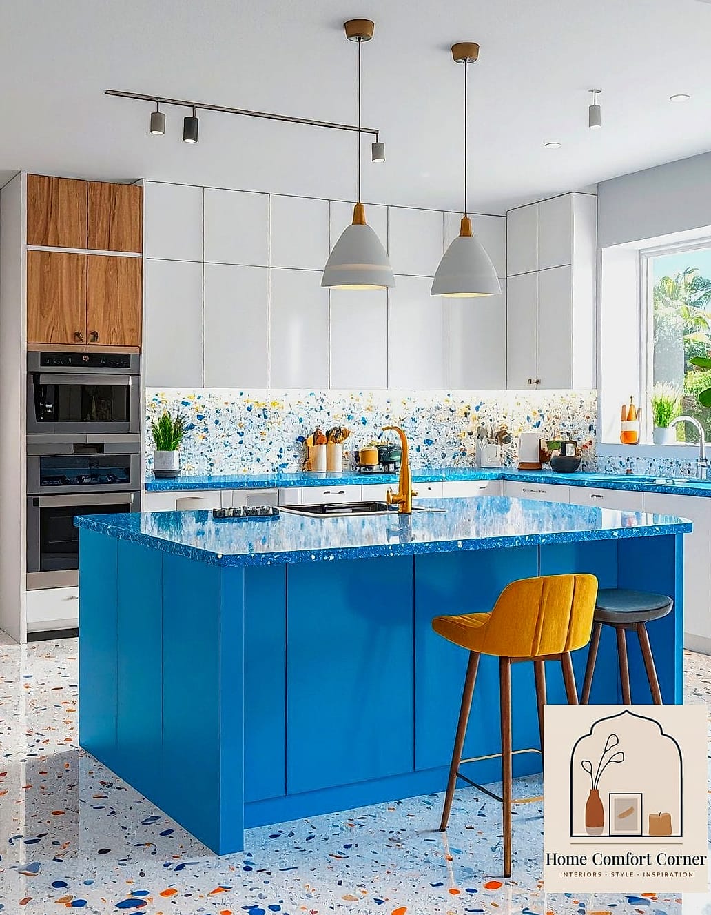 Terrazzo Countertops in Unexpected Colorways