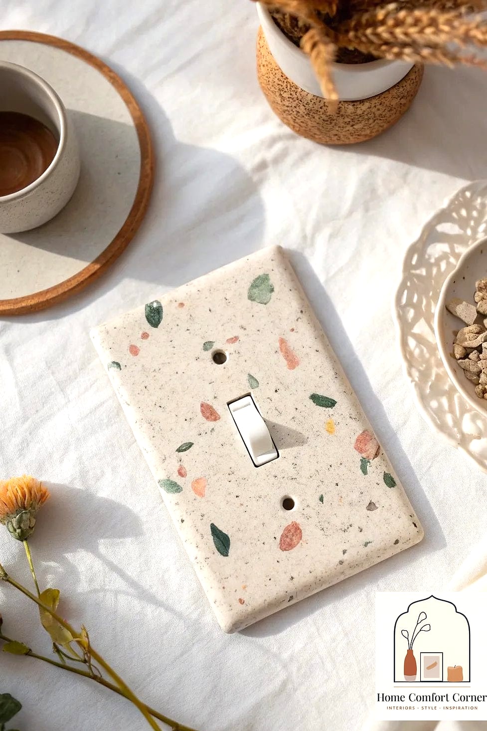 Terrazzo-Inspired Painted Plates
