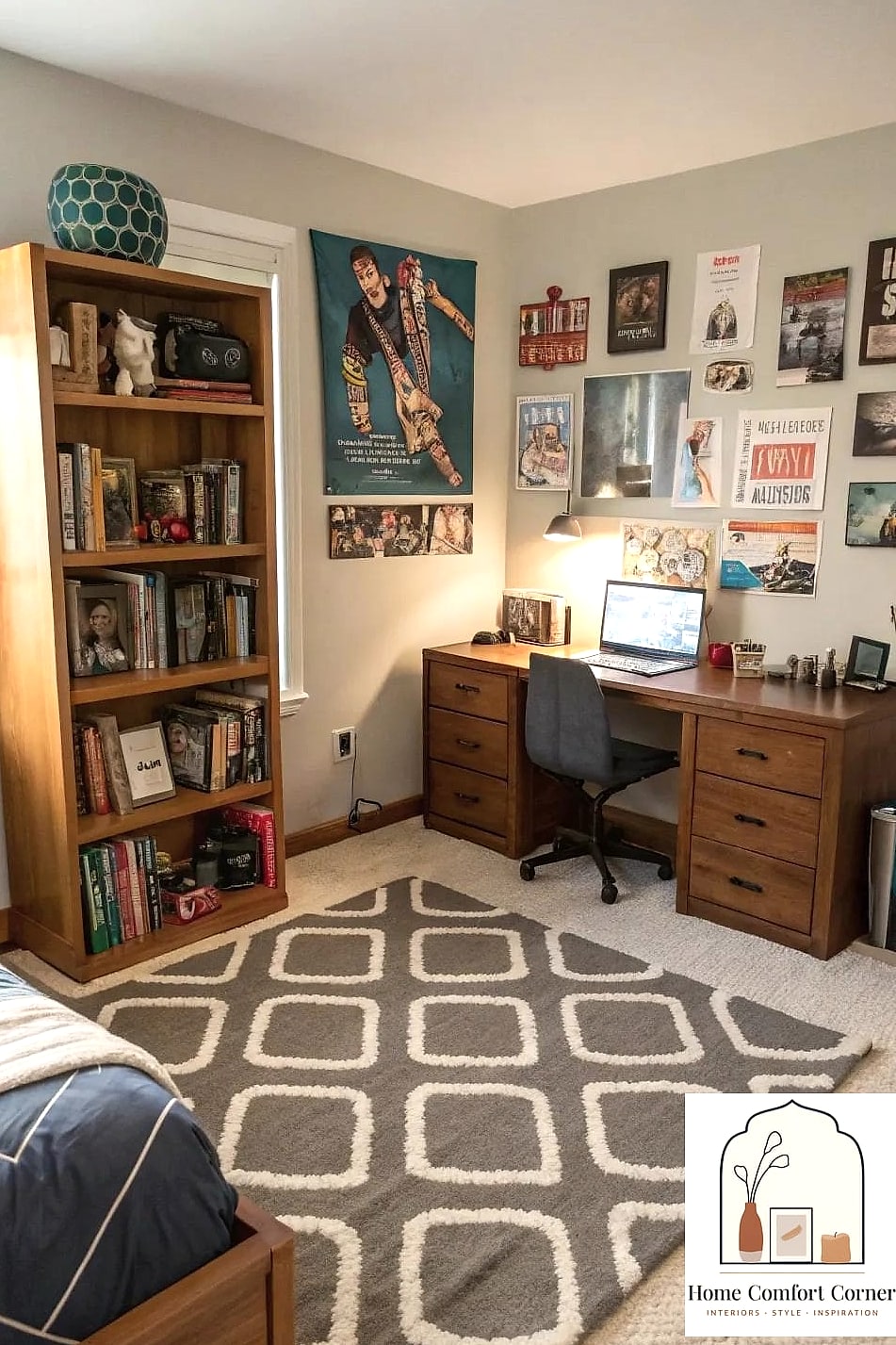 Textured Rugs Layered Over Existing Flooring