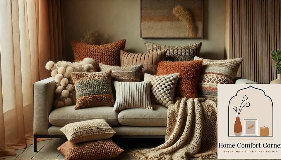 Textured Throw Pillows and Blankets