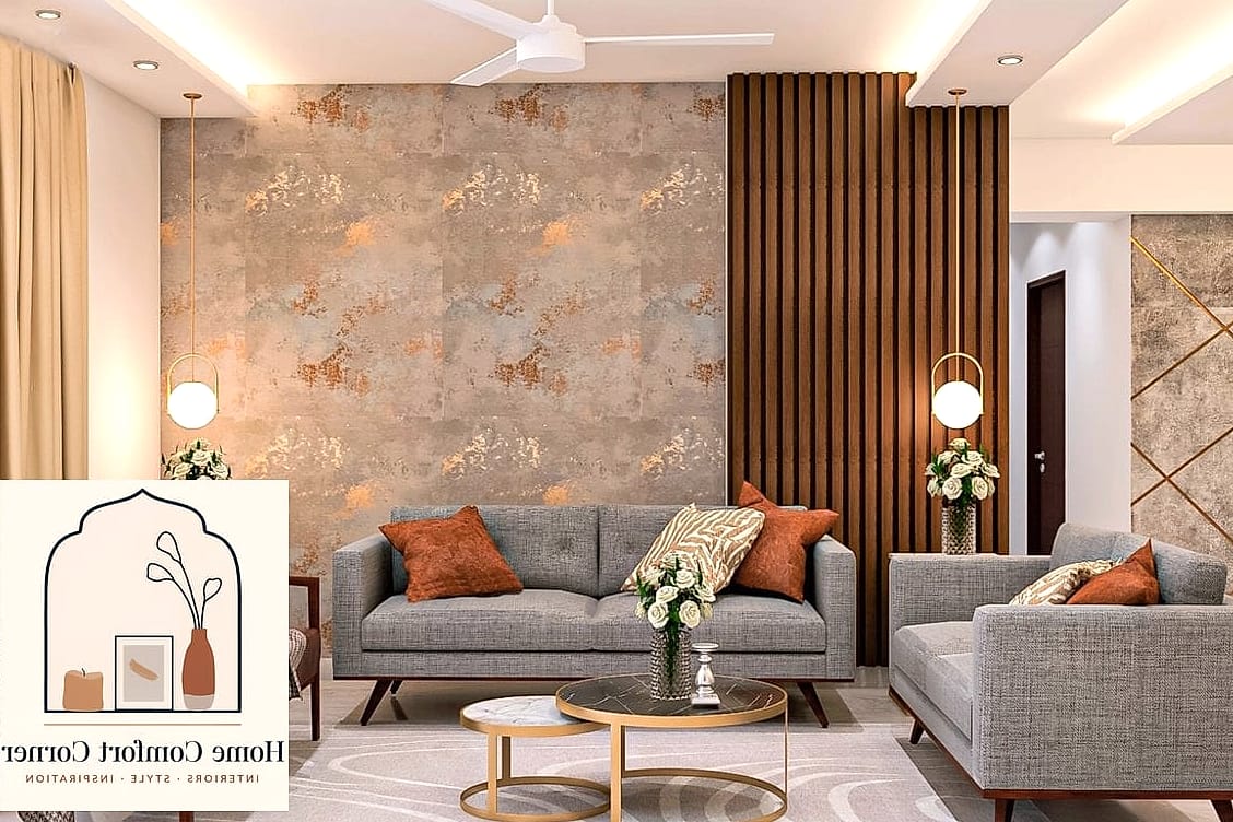 Textured Wallpaper on an Accent Wall