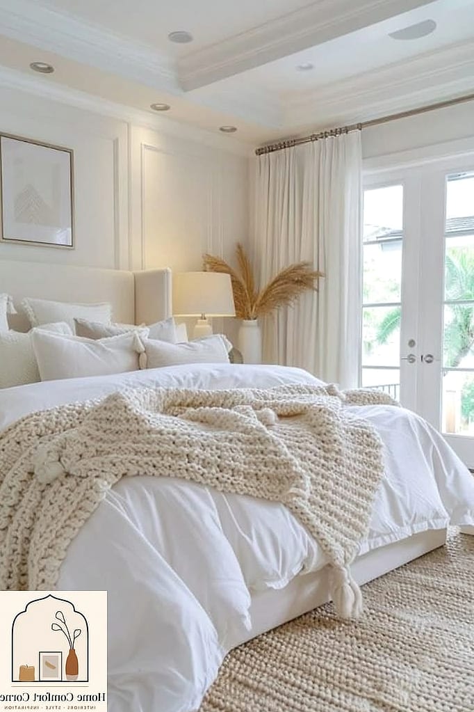 19 White Room Decor Ideas That Will Transform Your Space 4 Textured White Bedding