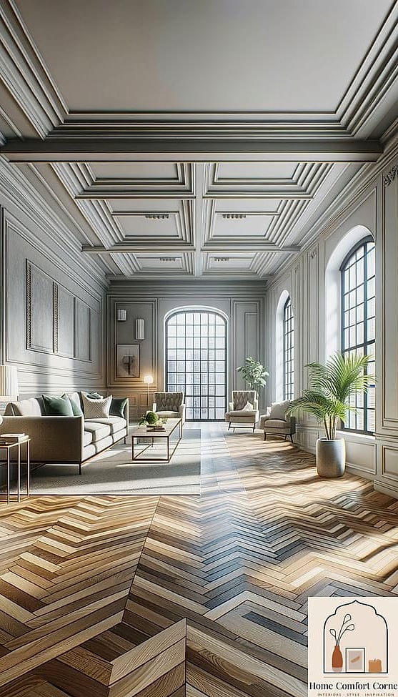 19 Interior Room Design Ideas to Upgrade Your Home This Weekend 10 Try a Herringbone or Chevron Pattern Somewhere Unexpected