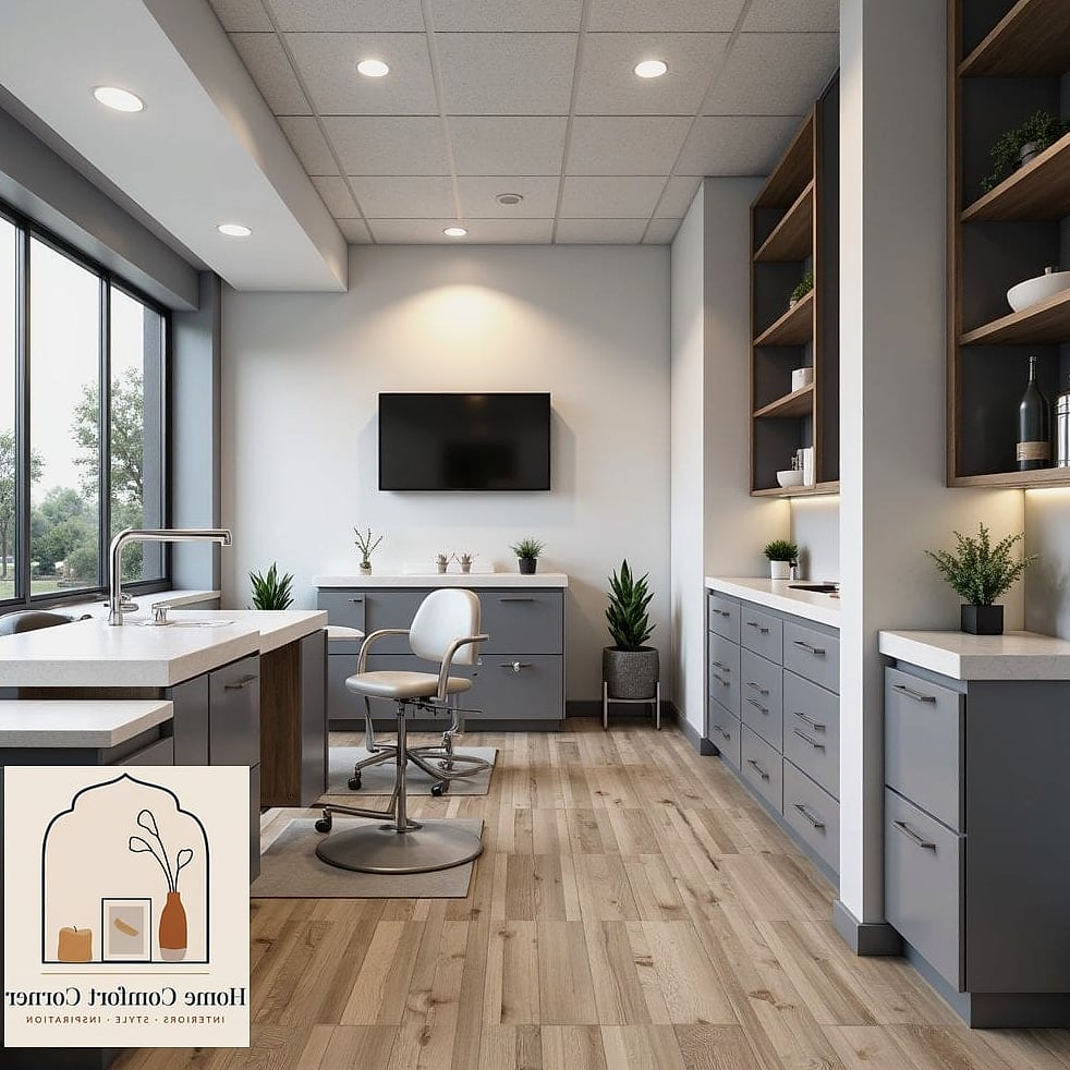 18 Creative Clinic Interior Design Ideas You Haven't Seen Before 14 Two-Tone Cabinetry in Exam Rooms