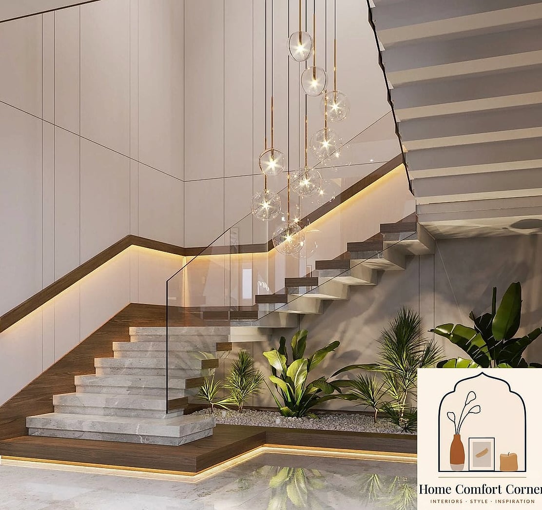 Two-Tone Stair Railings
