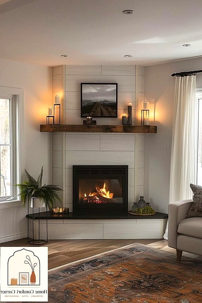 Updating a Fireplace Surround With Stone or Tile