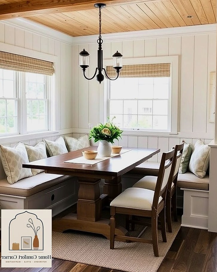 16 Small Dining Room Ideas Concepts That Are Actually Achievable on a Budget 4 Use Bench Seating on One Side
