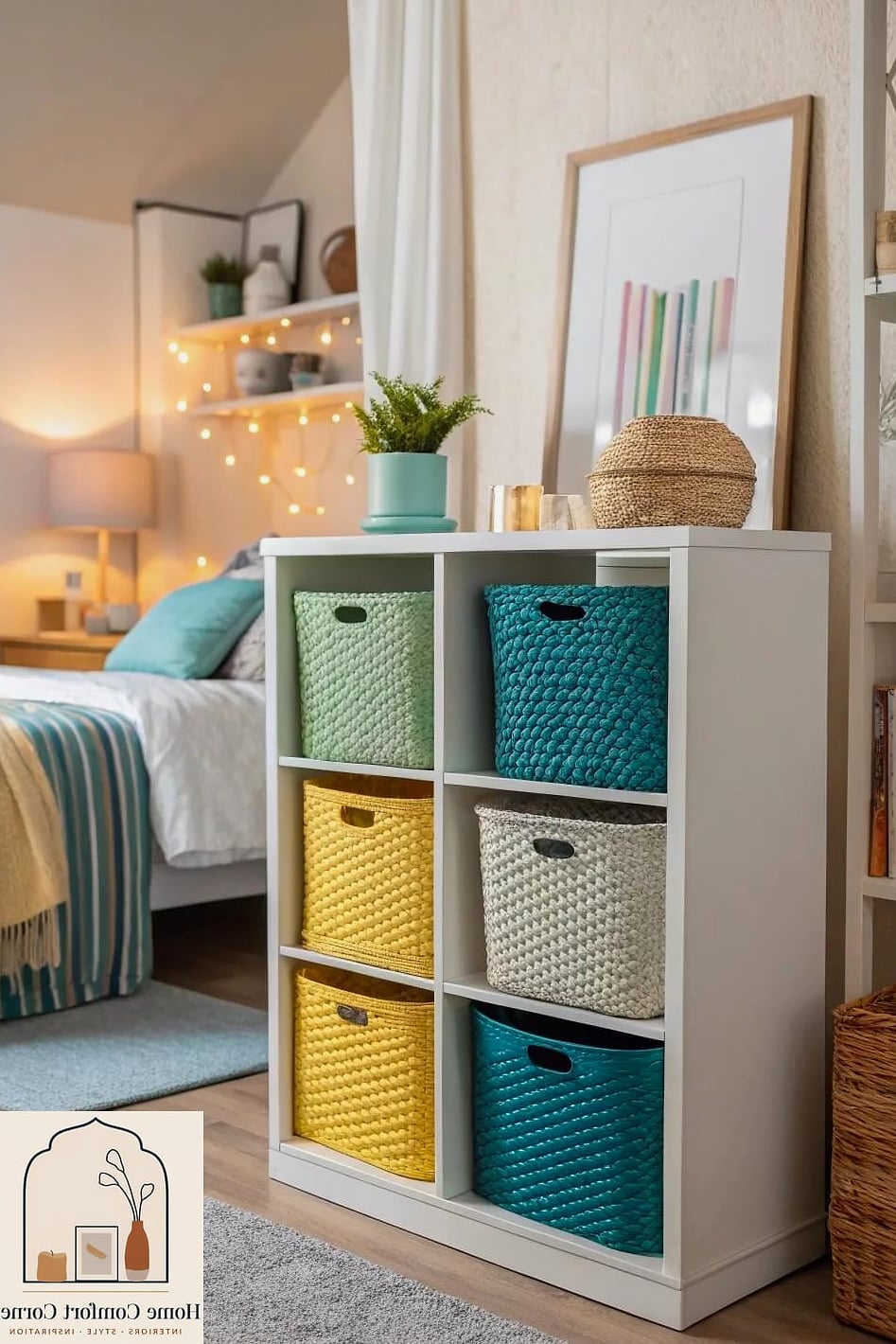 13 Colorful Room Decor Ideas to Upgrade Your Home This Weekend 13 Use Colorful Storage Baskets and Bins