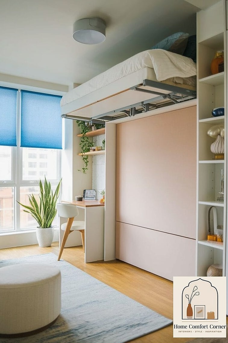 Use a Fold-Down Wall Desk That Doubles as Wall Art