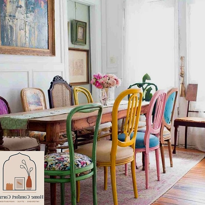 16 Small Dining Room Ideas Concepts That Are Actually Achievable on a Budget 14 Use Mismatched Chairs for Character