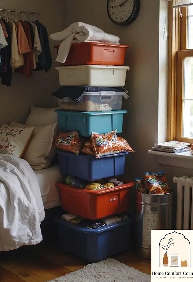Use Stackable Bins for Closet Organization