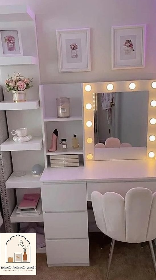 A Vanity Mirror with Ring Light