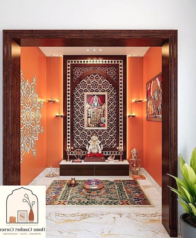 19 Pooja Room Ideas Indian Modern Designs You Need to See Right Now 9 Vastu-Compliant Northeast Pooja Room