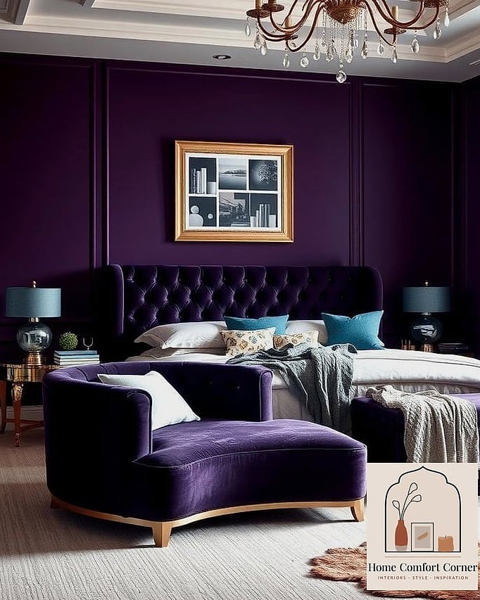 Velvet Furniture in Aubergine Tones