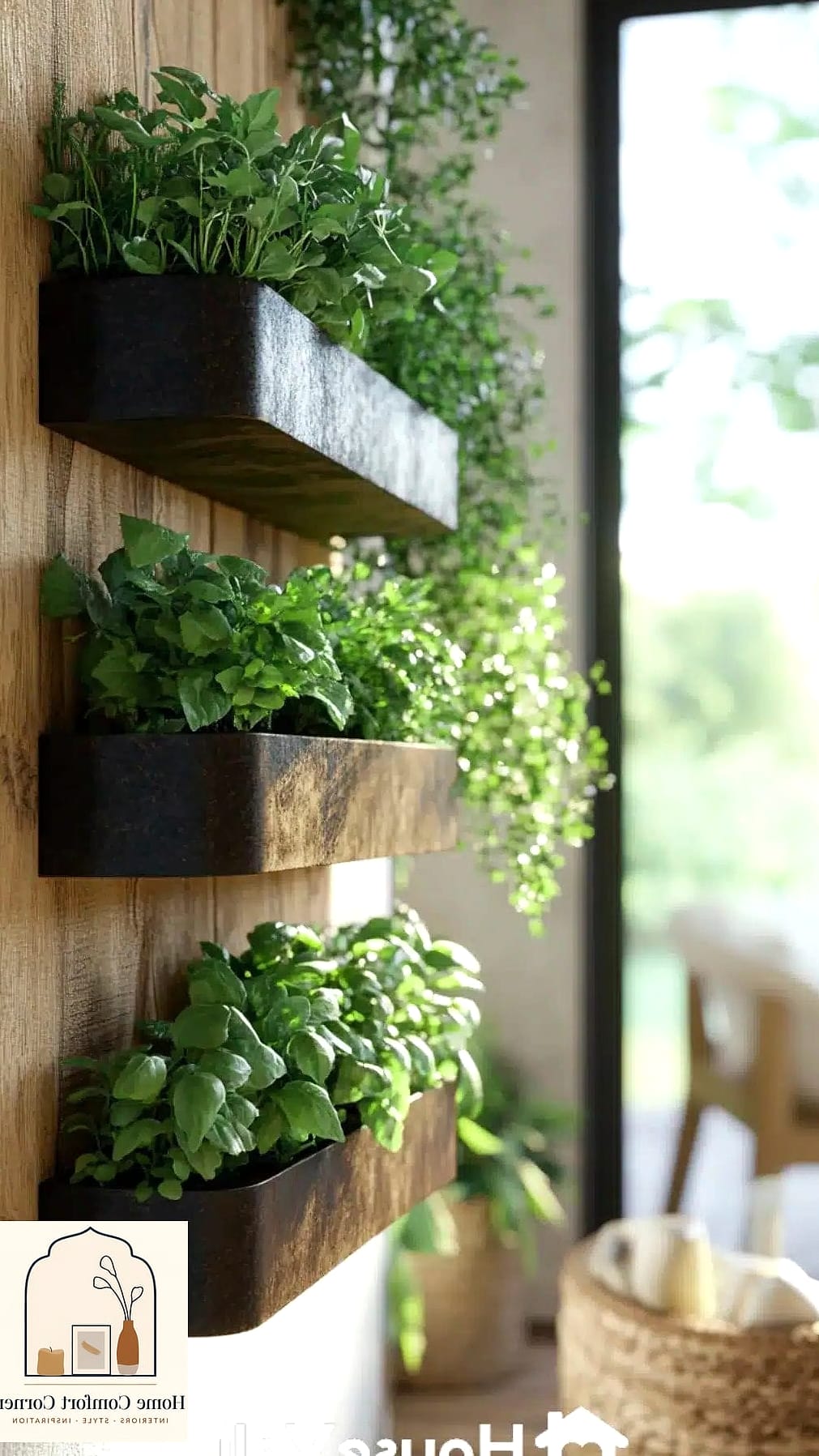 Vertical Herb or Plant Walls Using Wall-Mounted Planters